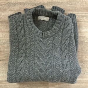 Everlane Men's Gray Cable Knit Sweater